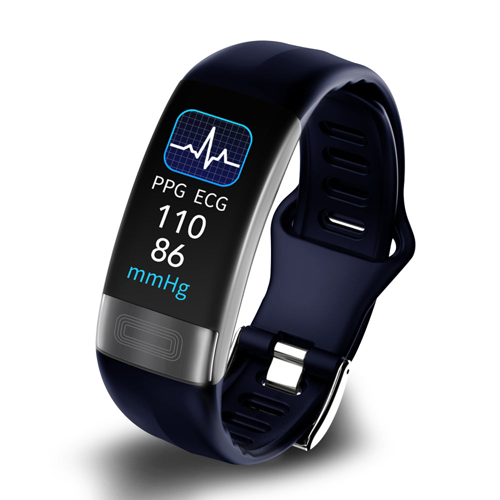 Monitor de Presión Arterial Inteligente Pulsera EKG Frecuencia Cardíaca Oxígeno Rastreador de Sueño Aprobado por la FDA