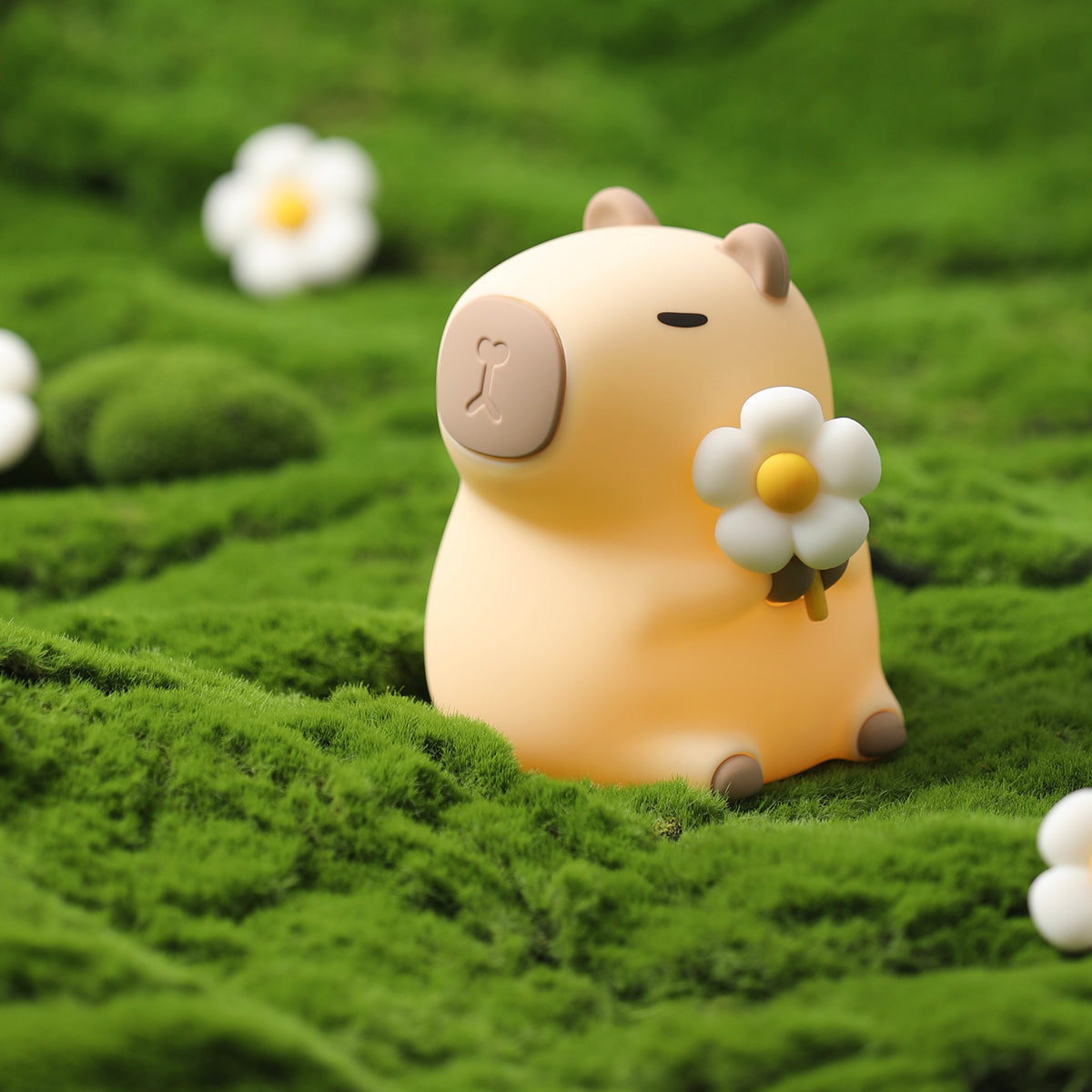 CapyGlow - Linda lámpara de noche LED con suave brillo cálido y encantador diseño de Capibara