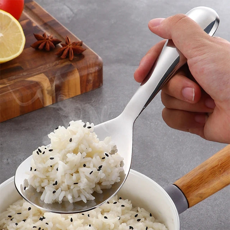 Cucharón de arroz antiadherente de acero inoxidable reforzado | Brehn