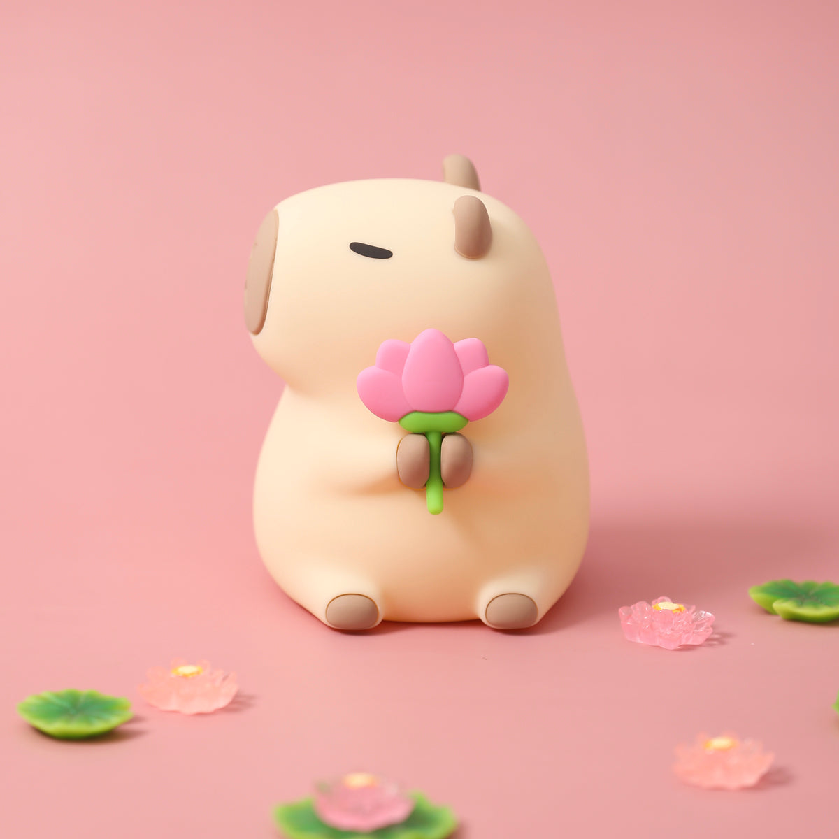 CapyGlow - Linda lámpara de noche LED con suave brillo cálido y encantador diseño de Capibara