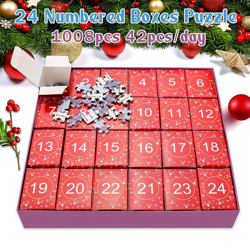 1000PCS Rompecabezas de Navidad Calendario de Adviento - Regalo de Navidad