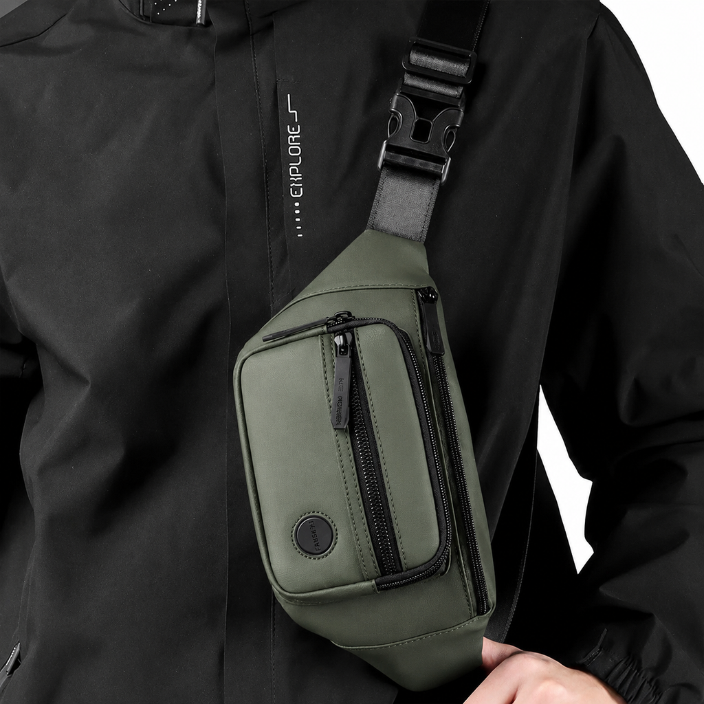 Bolsa de Cintura para Hombre | Resistente al Agua | Diseño Multifuncional