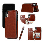 Funda de Cartera de Cuero para iPhone