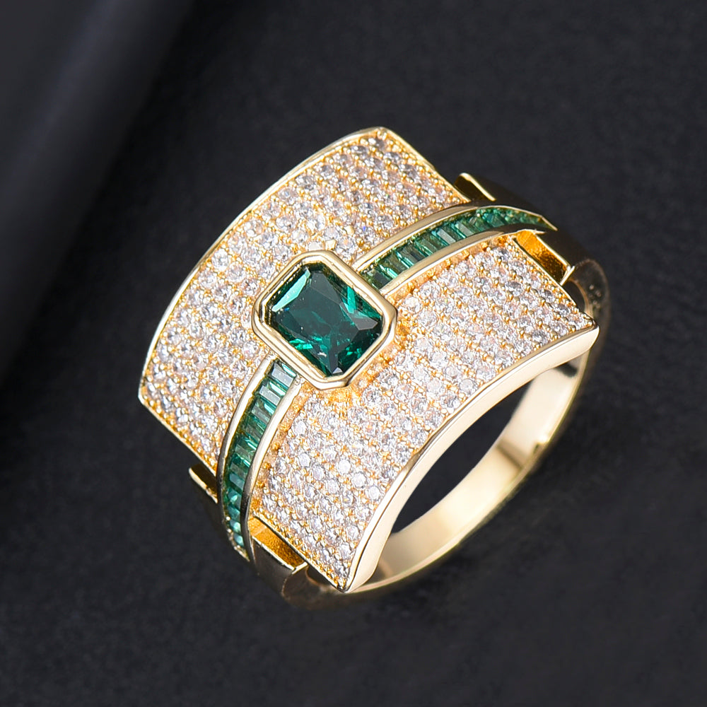 Anillo apilable de lujo de diseño Mónaco para mujeres