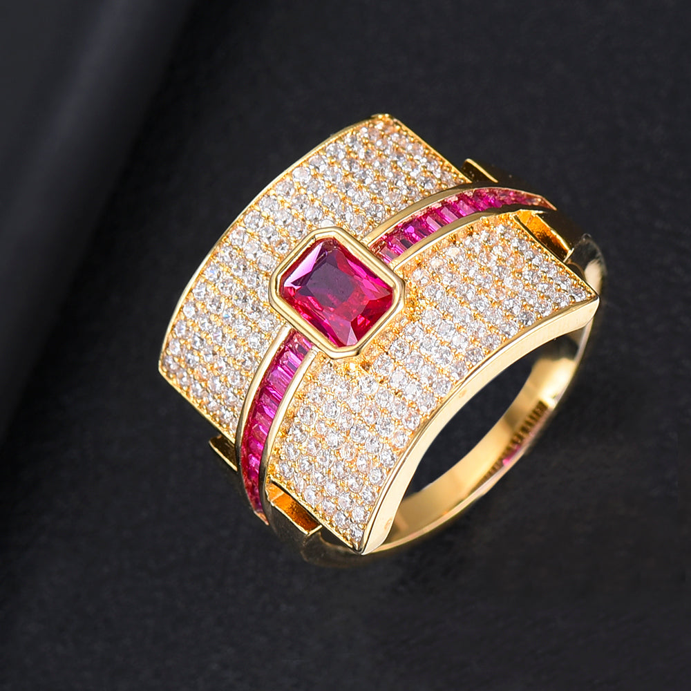Anillo apilable de lujo de diseño Mónaco para mujeres
