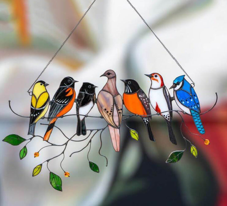 Atrapa sueños de vidrio de colores