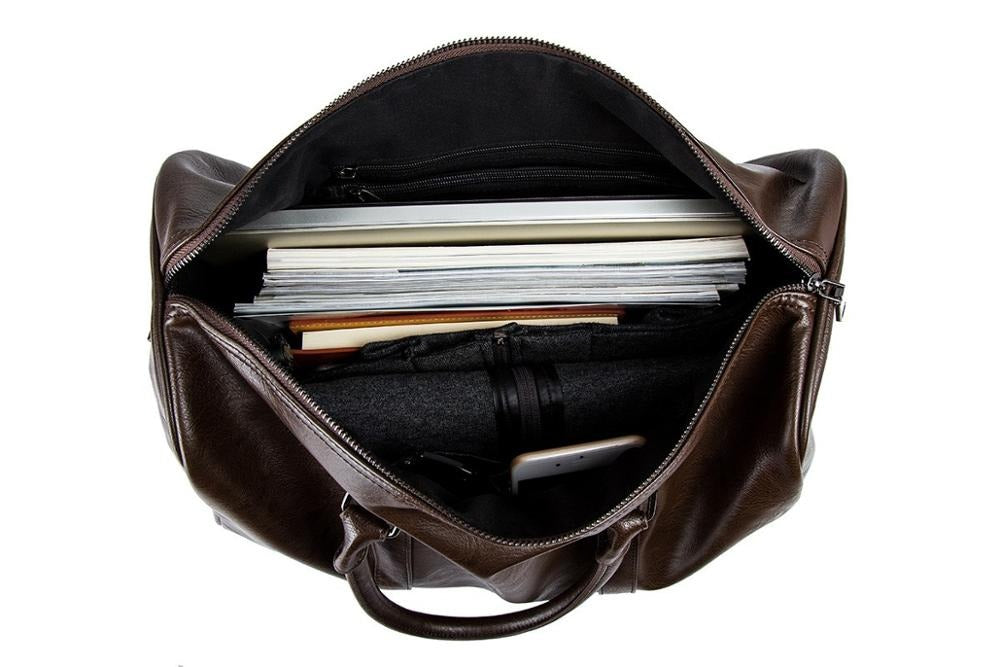 Duffel de piel para hombres