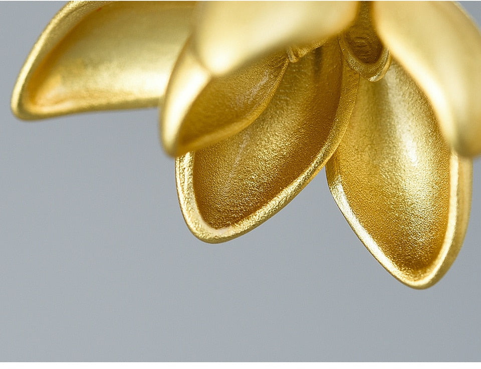 Pendientes Dangle de Flor de Magnolia