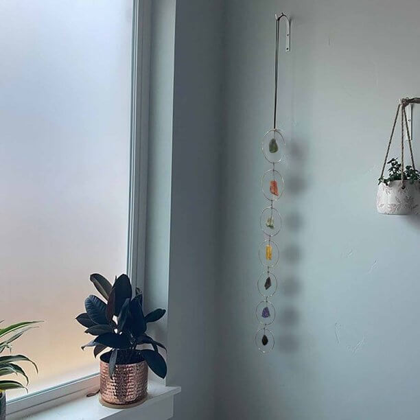 Decoración de pared de 7 Chakras de piedras preciosas