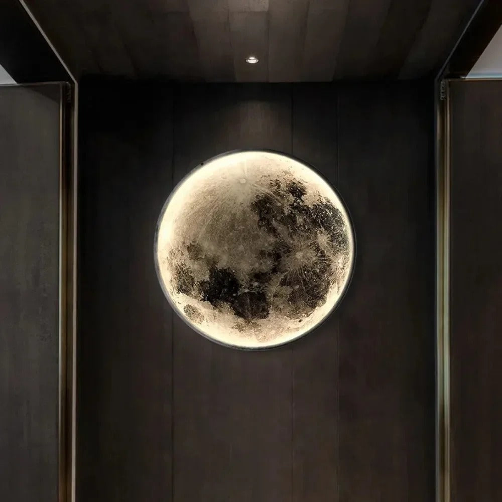 LunaGlow - Lámpara de pared LED minimalista en forma de luna para un ambiente acogedor