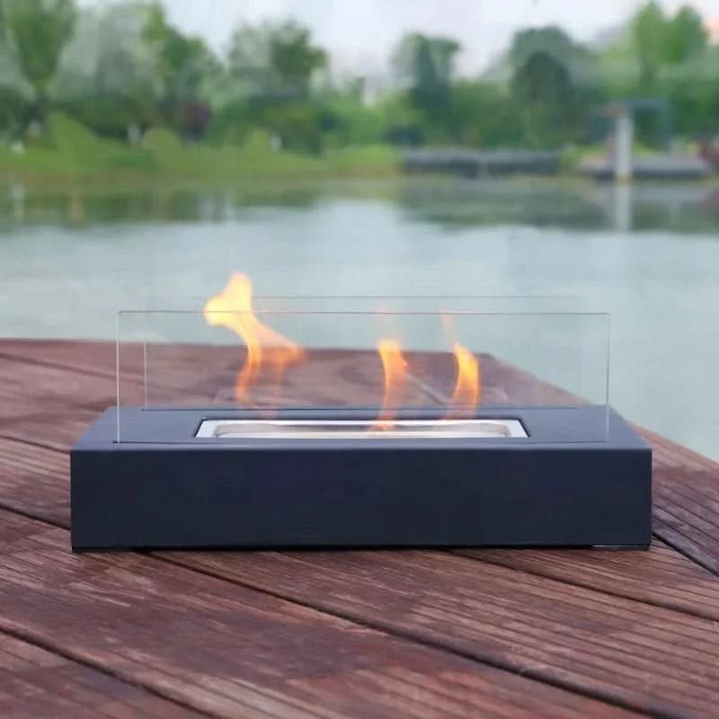 FLAMEGLOW – Chimenea de mesa portátil de bioetanol para un ambiente de llamas elegante