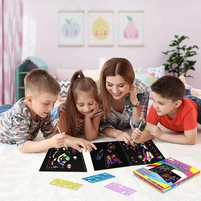 ColorSpark – Papel de rayas arcoíris para raspar con lápiz de madera | 1+1 GRATIS