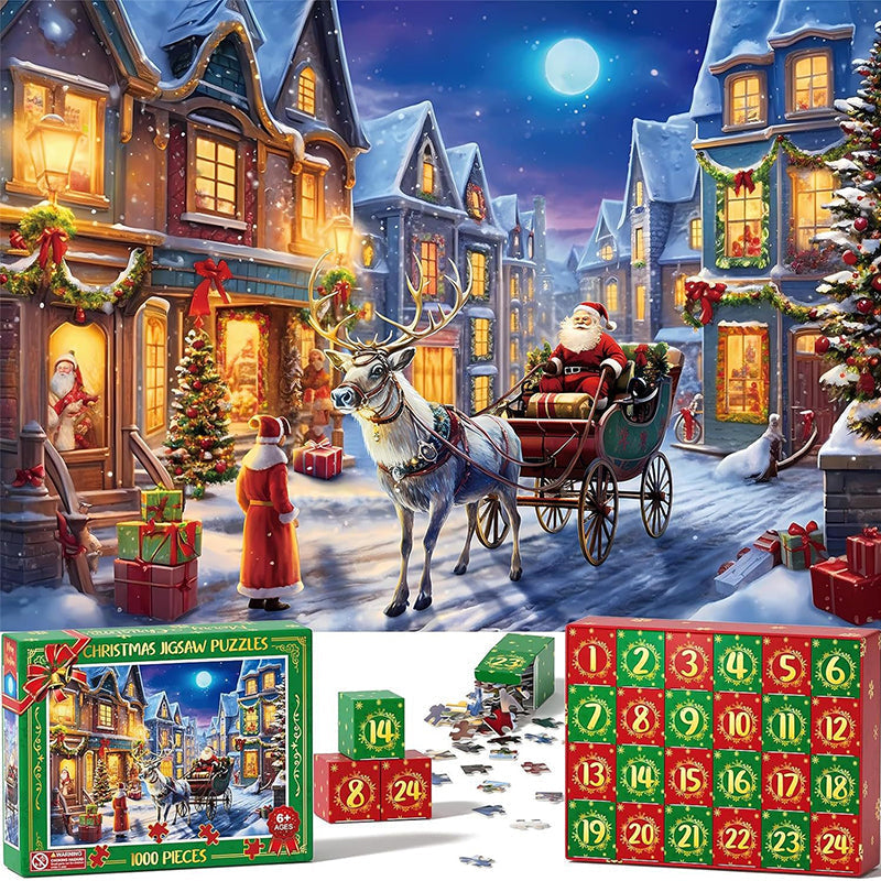 1008PCS Rompecabezas de Navidad Calendario de Adviento - Regalo de Navidad