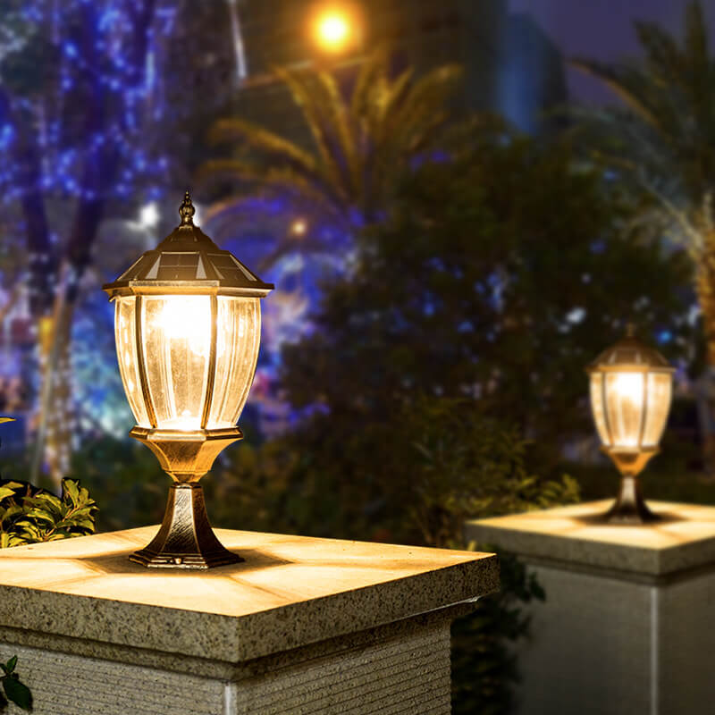 Luz de Paisaje de Jardín de 1 Lámpara Solar Exterior a Prueba de Agua de Aluminio y Vidrio | Brehn