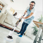 SPINFLEX – Cepillo de limpieza inalámbrico con mango telescópico y 7 cabezales intercambiables