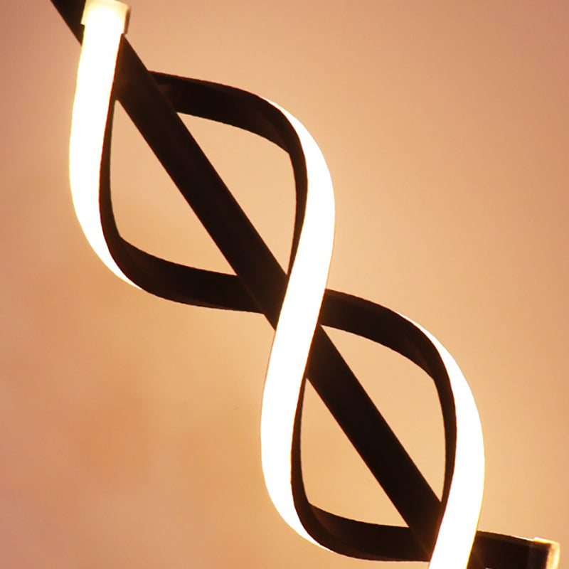 Lámpara LED de Doble Espiral Nórdica – diseño moderno de tiras de hierro