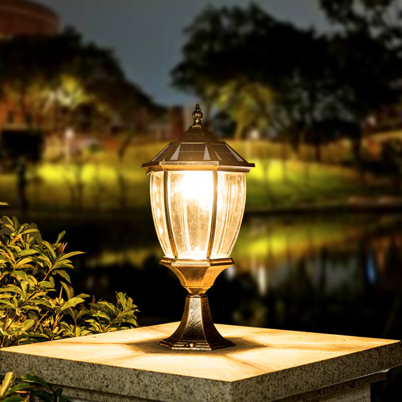 Luz de Paisaje de Jardín de 1 Lámpara Solar Exterior a Prueba de Agua de Aluminio y Vidrio | Brehn
