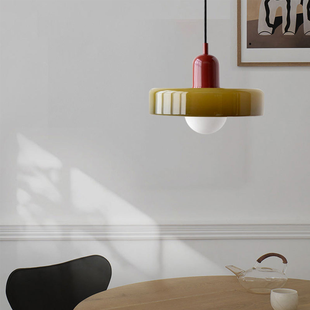 Lámpara colgante de vidrio | Lámpara colgante en estilo Bauhaus