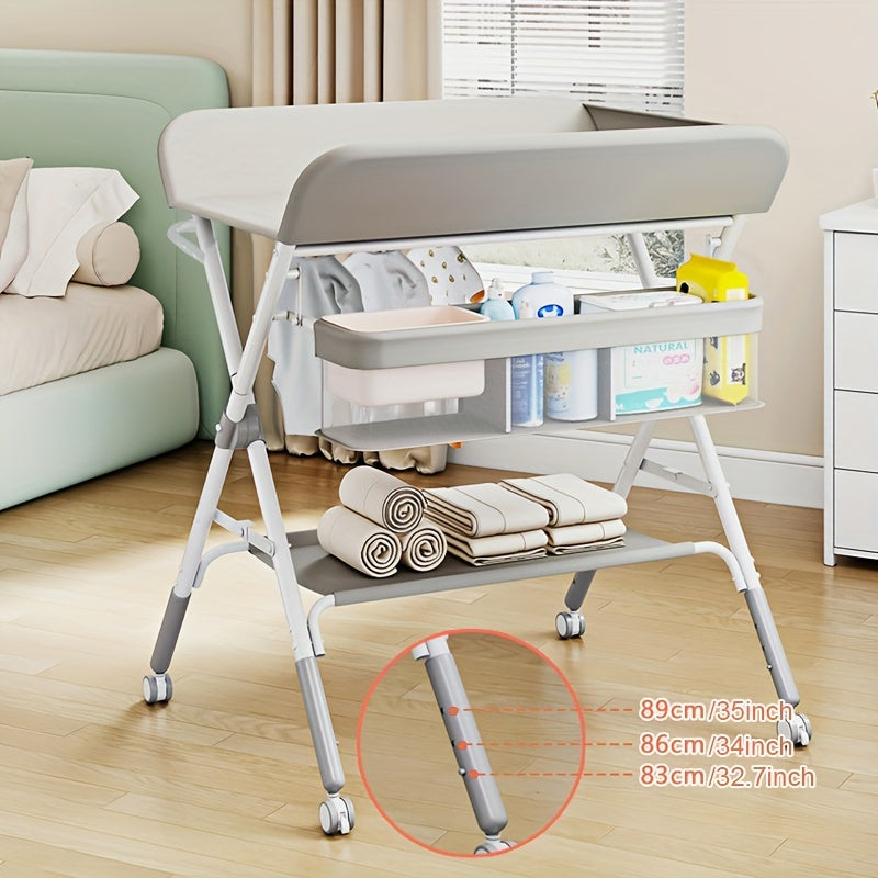 Mesa de Cambio Ajustable y Portátil para Bebés – Perfecta para Organización y Comodidad