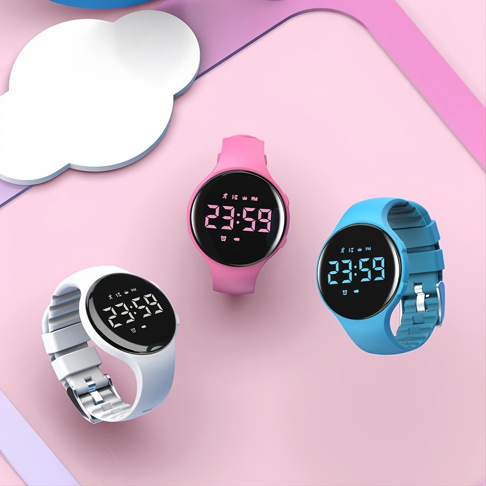 Reloj Digital LED Contador de Pasos con Alarma Vibrante – Rastreador de Fitness para Niños