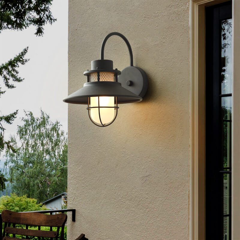 Lámpara de pared exterior de hierro impermeable de 1 luz | Brehn