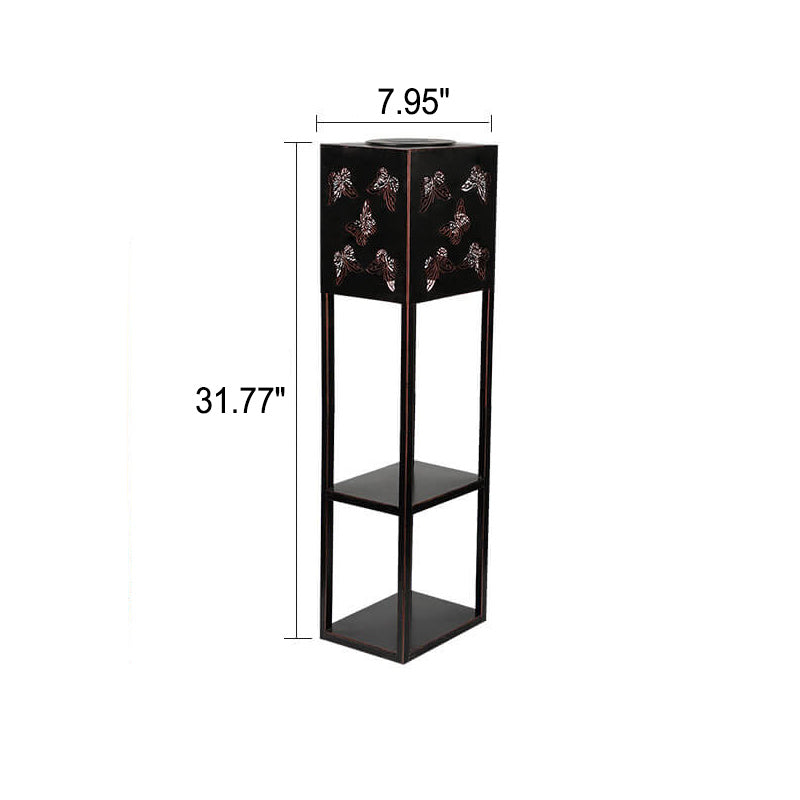 Luz Solar de Mariposa Sombra Cuadrada Maceta Luz Jardín Decorativa Exterior Impermeable Patio Luz Exterior | Brehn