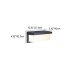 Lámparas de pared exteriores LED de PC rectangular de diseño moderno y minimalista con energía solar para patio exterior
