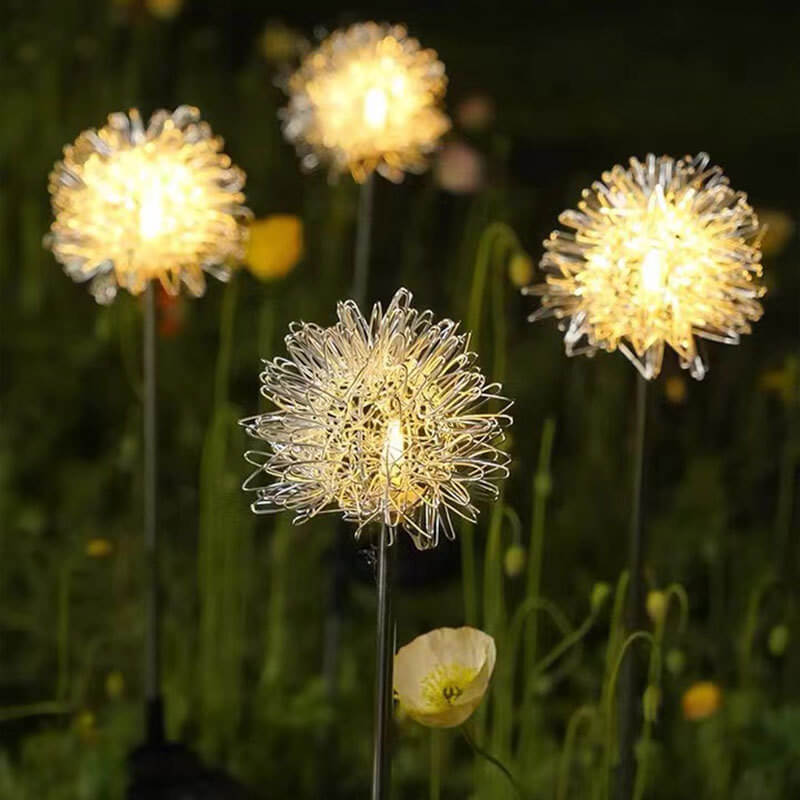 Luz de Globo LED Solar de Alambre de Aluminio Diente de León Impermeable para Jardín | Brehn