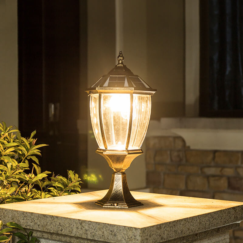 Luz de Paisaje de Jardín de 1 Lámpara Solar Exterior a Prueba de Agua de Aluminio y Vidrio | Brehn