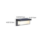 Lámparas de pared exteriores LED de PC rectangular de diseño moderno y minimalista con energía solar para patio exterior