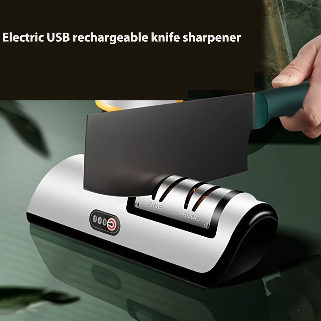 Afilador de Cuchillos Eléctrico - Afilador de Cocina con Función de Carga Automática y 2 Ajustes para un Corte Perfecto