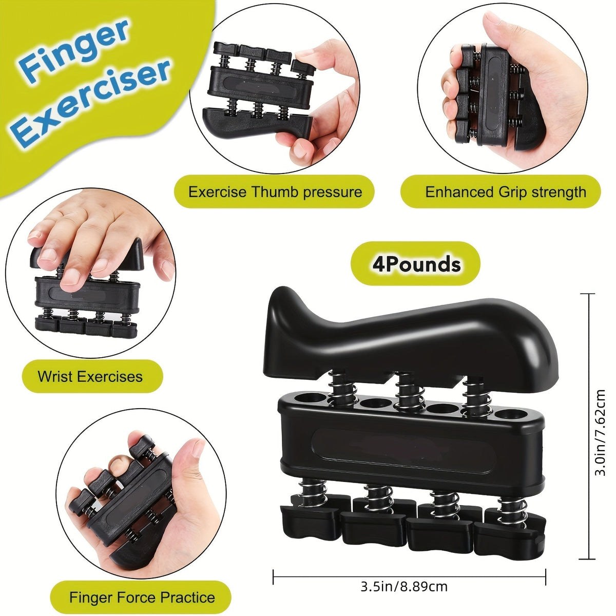 Conjunto de Entrenadores de Mano PowerGrip – 5 en 1 para Manos y Antebrazos Fuertes