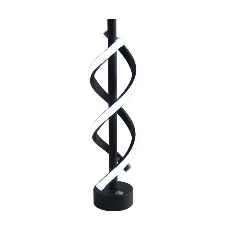 Lámpara LED de Doble Espiral Nórdica – diseño moderno de tiras de hierro