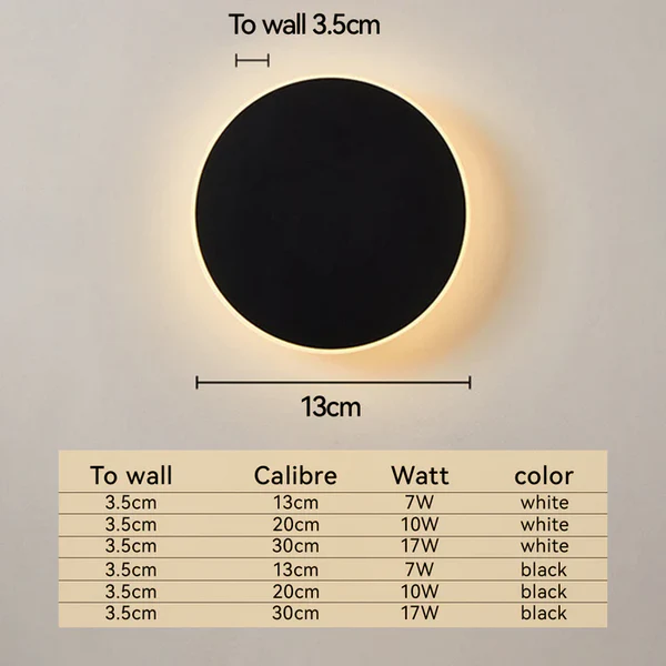 Solvian | Lámpara de pared LED redonda