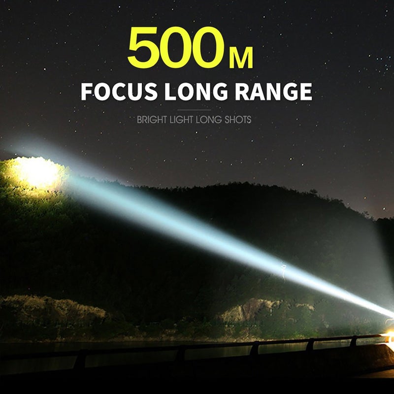 Linterna táctica brillante y resistente al agua XHP50