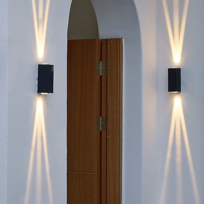 Lámpara de pared exterior LED rectangular – a prueba de agua, regulable y moderna