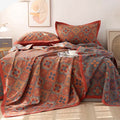 Colcha de Algodón Reversible con Patrón de Flores de Pétalos – Ropa de Cama para Verano y Todas las Temporadas, Disponible en Tamaños Individual, Doble, Reina y Rey