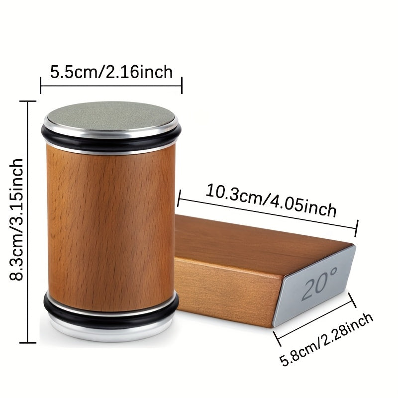 Set de piedra de afilar DuoCut | Piedra de diamante con soporte magnético | Ángulos de afilado de 15° y 20° | Madera y metal