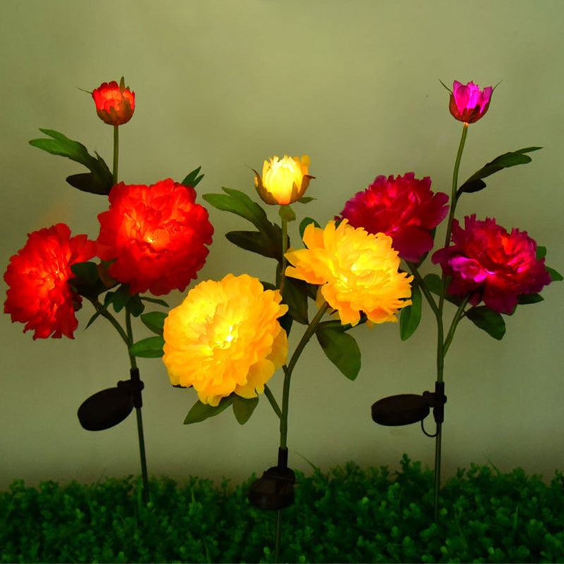 Luz de jardín LED creativa contemporánea de flores de peonía solar impermeable para exteriores | Brehn