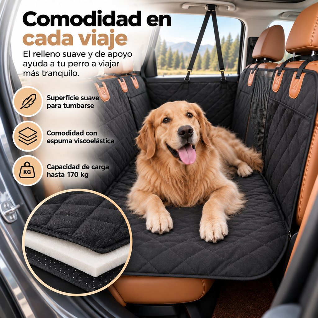 ComfortCarrier | Donde la protección del automóvil y la comodidad para tu perro se encuentran | +Correa de perro segura