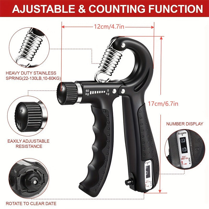 GRIPMAX – Set Completo de Entrenamiento de Fuerza de Mano para Potencia de Agarre y Antebrazo