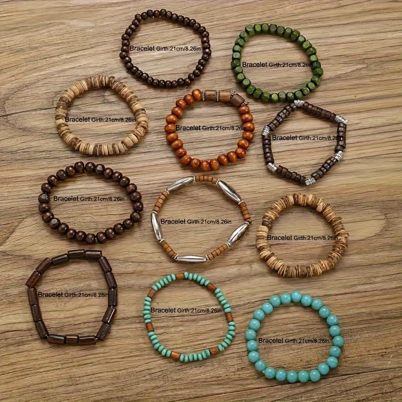 Juego de pulseras naturales – Para un aspecto elegante