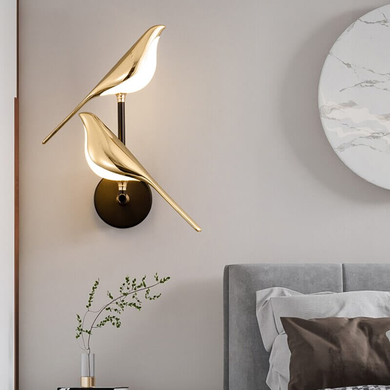 Luz de Pared de Pájaro Moderna con Característica Magnética