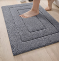 Alfombra de baño de microfibra antideslizante – Alfombra de baño de doble capa | Absorbente y suave | Alfombra de confort | Brehn
