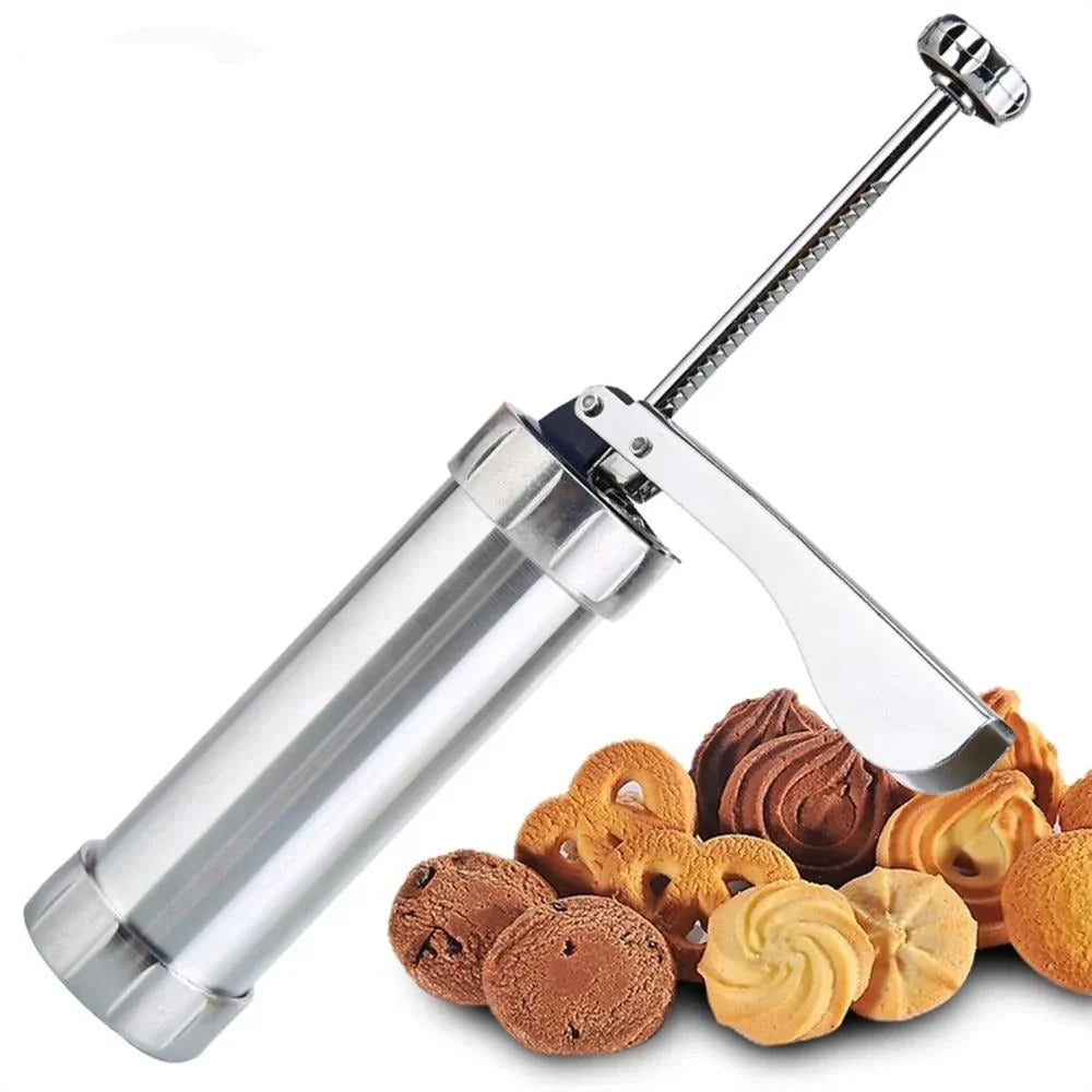 BowLift | Prensa de galletas de acero inoxidable con accesorios para galletas y pasteles creativos