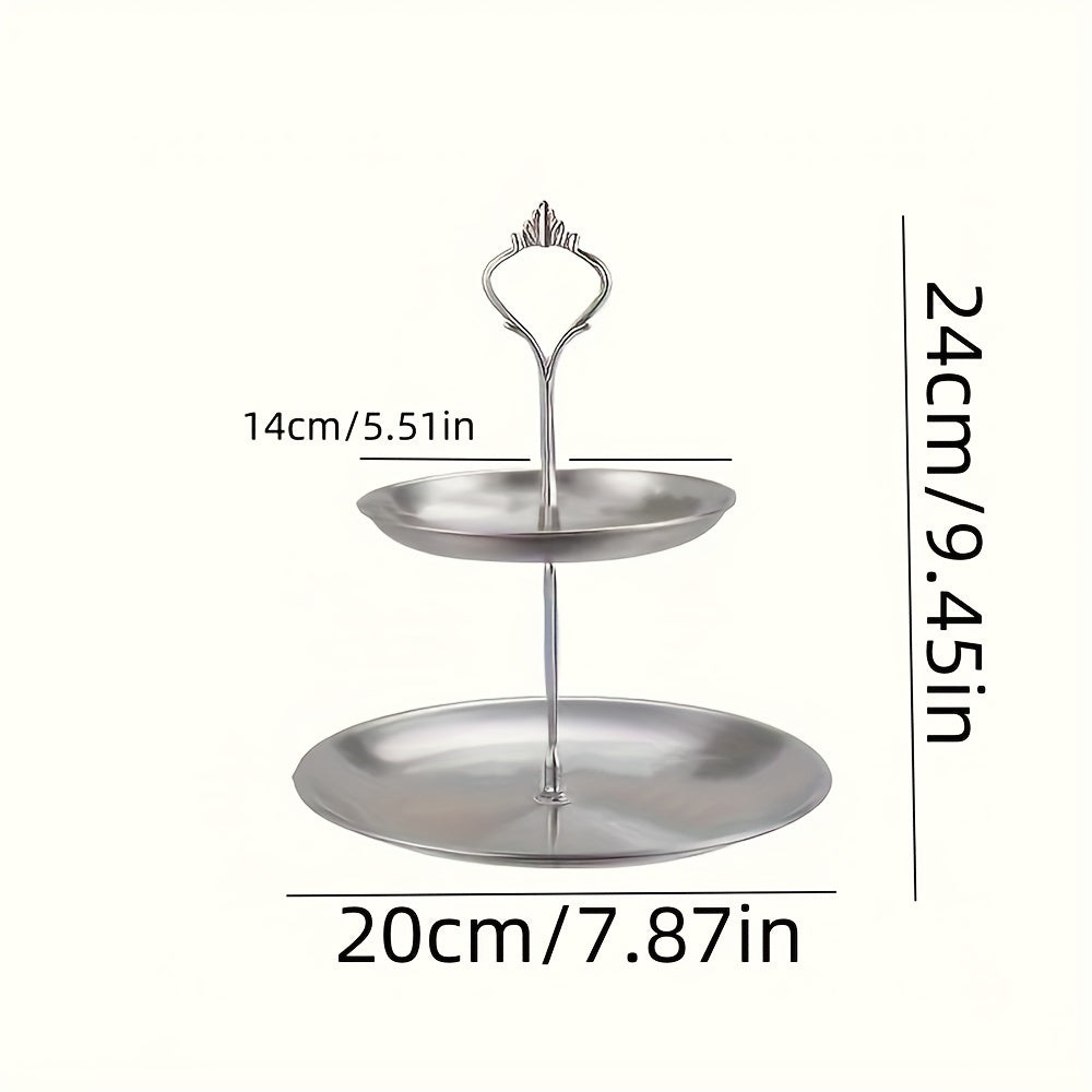 SteelTower - Elegante Plato Triple para Servir en Fiestas