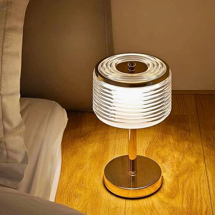 Cirvella | Lámpara de mesa LED con pantalla de vidrio