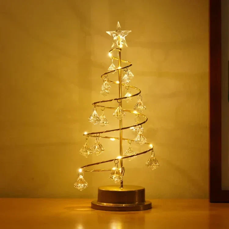 Crystava | Lámpara decorativa para el árbol de Navidad con cristales LED