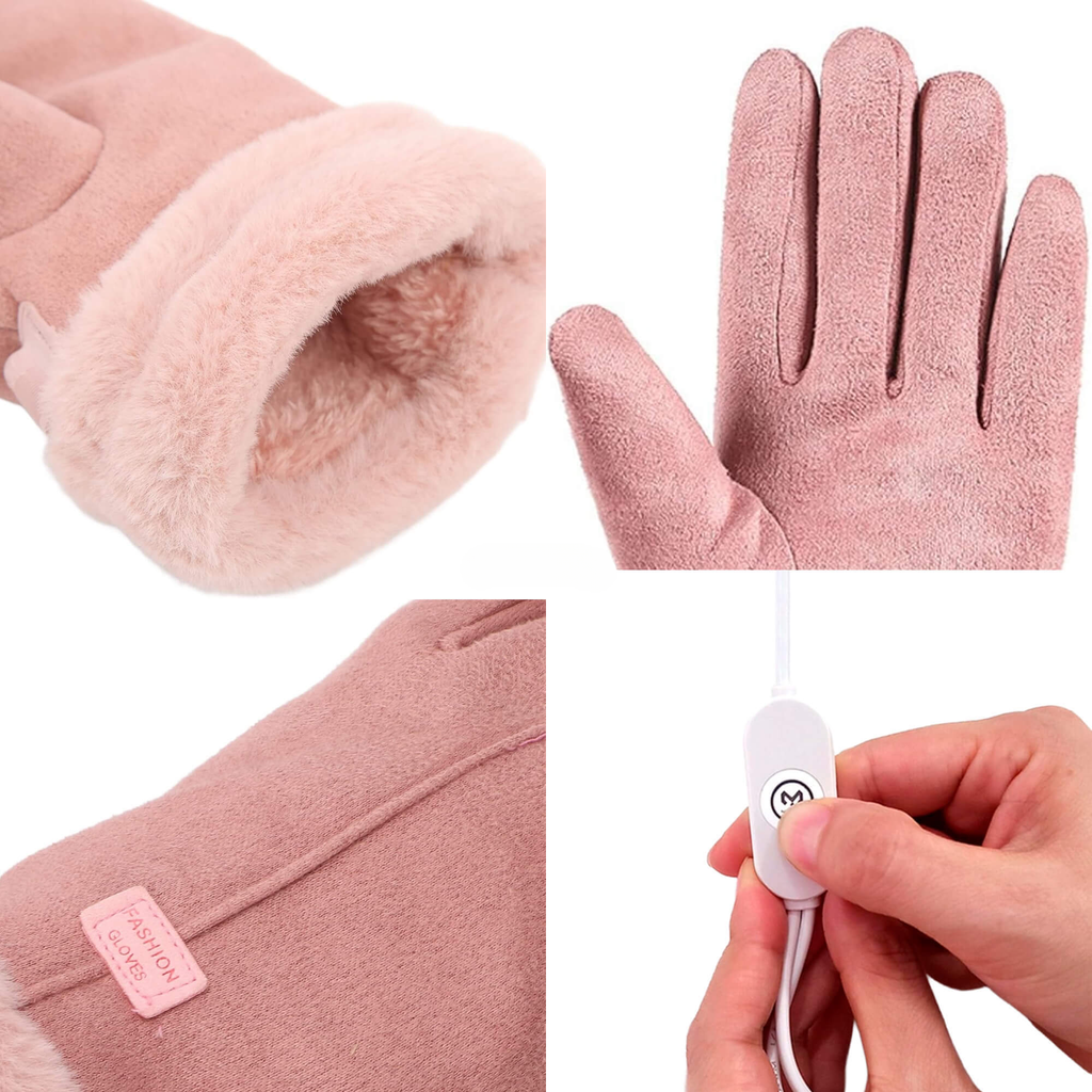 Guantes Calentados para Mujeres en el Reino Unido – Guantes Térmicos Impermeables de Invierno para Damas con Pantalla Táctil y Diseño Calentado Recargable por USB