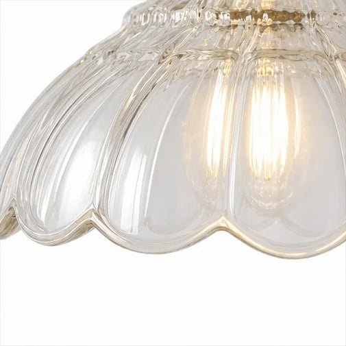 Lámpara Colgante de Vidrio Diseño Floral Vintage